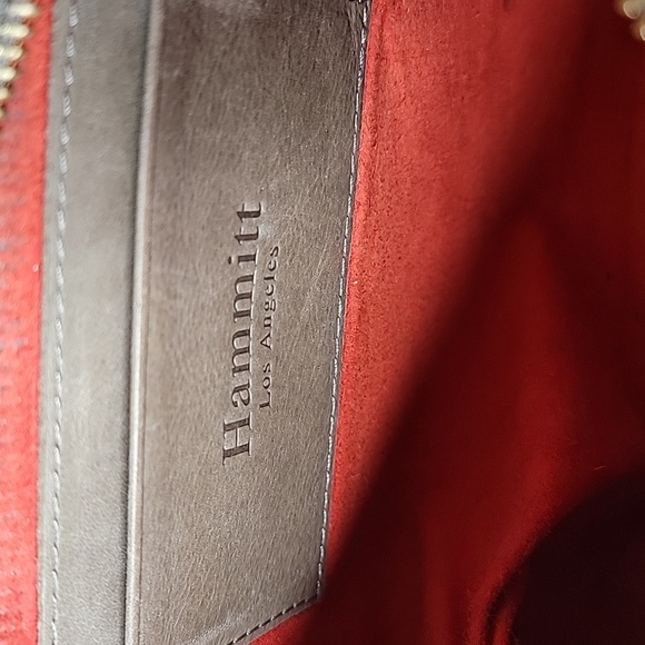 Hammitt Clutch Crossbody Bag Pewter Gold Hardware - Picture 5 of 6